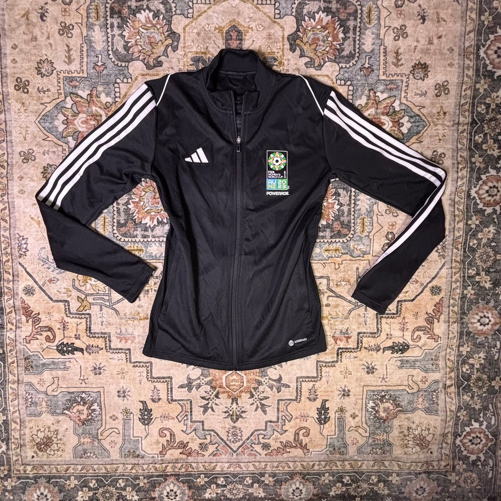 Adidas FIFA Womens World Cup 2023 Track Jacket Black Slim Fit Small Aeroready